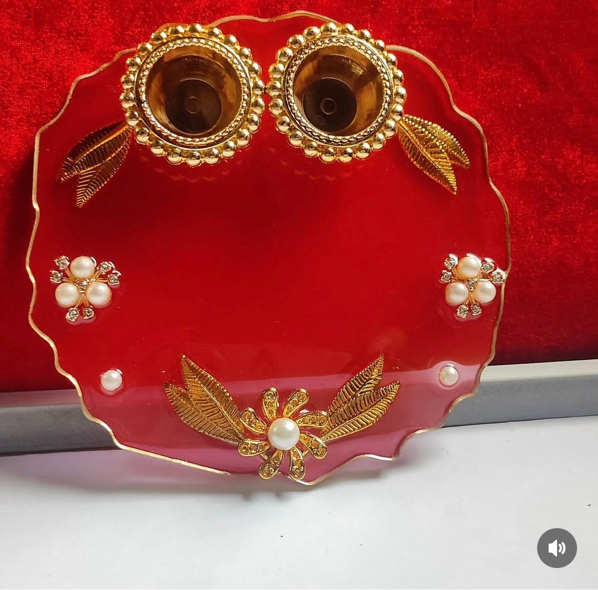 Miora Handcrafted Resin Pooja & Rakhi Plates 6”
