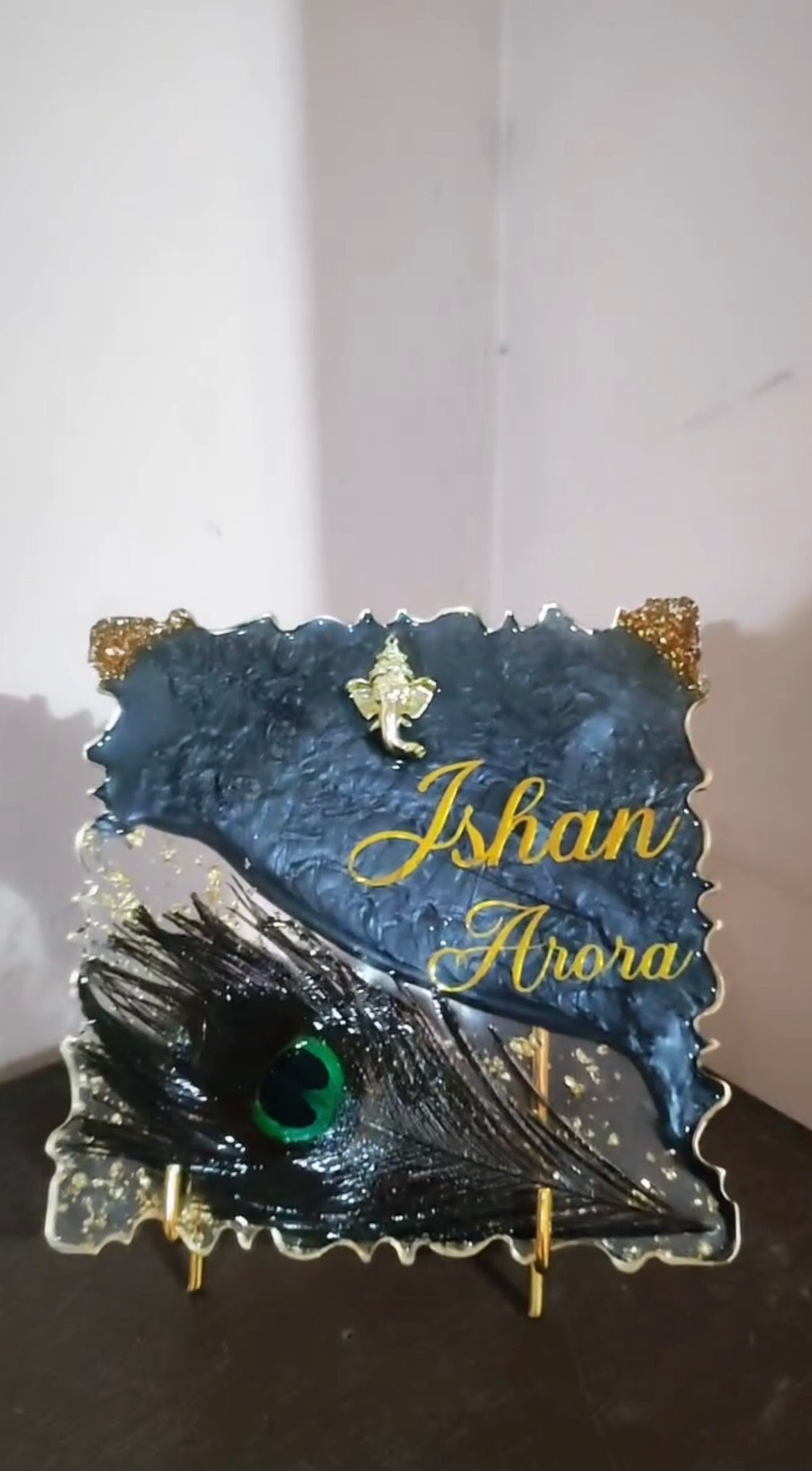 Miora Handcrafted Resin Name Plates (9”X12”) ₹100/inch.